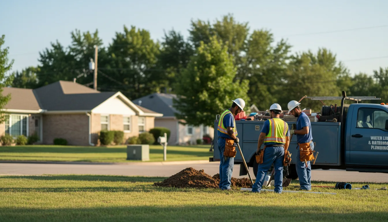 Residential water line and bathroom plumbing service in East Tawas, MI